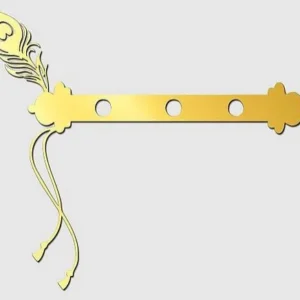 Flute Golden Acrylic Cutout Design For Resin Art